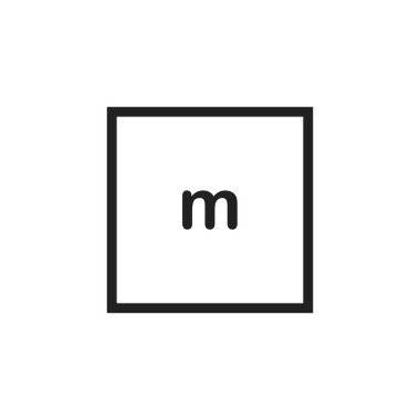 Clothes size icon isolated on white background. Size M. Vector illustration