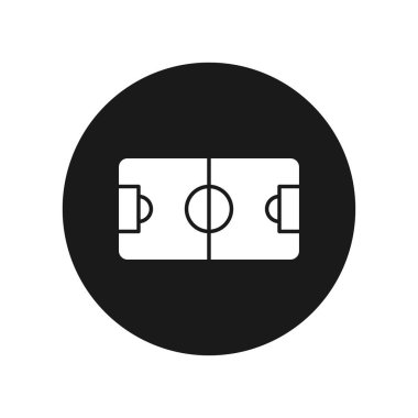 Football field icon. The concept of a popular sports game. Vector illustration