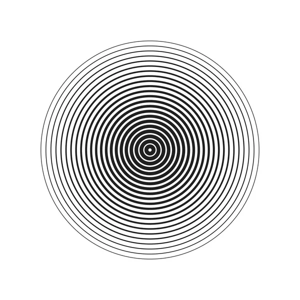 Beyaz arkaplanda izole edilmiş eş merkezli daire. Kan dolaşımı eş merkezli. Vektör illüstrasyonu.