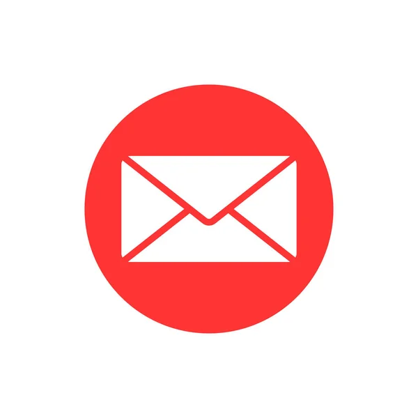 Beyaz arkaplanda posta simgesi izole edildi. E- posta, zarf, mektup ya da mesaj konsepti. Vektör illüstrasyonu