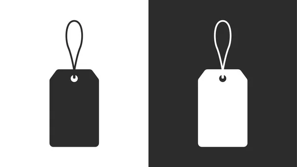 Beyaz ve siyah kağıt fiyat etiketleri veya hediye etiketleri. Vektör illüstrasyonu