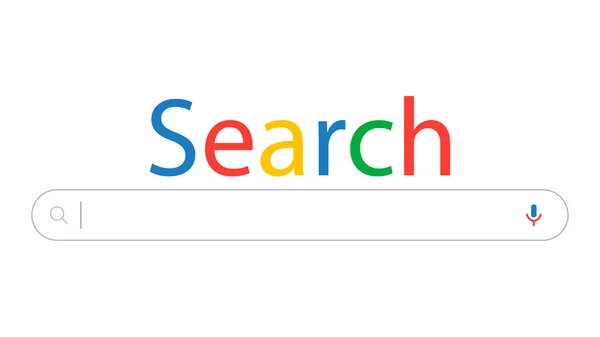 Internetowy Pasek Wyszukiwania Odizolowany Białym Tle Wyszukiwarka System Wyszukiwania Internecie — Wektor stockowy
