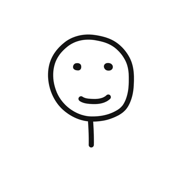 Emocionální Ručně Kreslená Samolepka Usmívající Internet Mem Izolované Bílém Pozadí — Stockový vektor