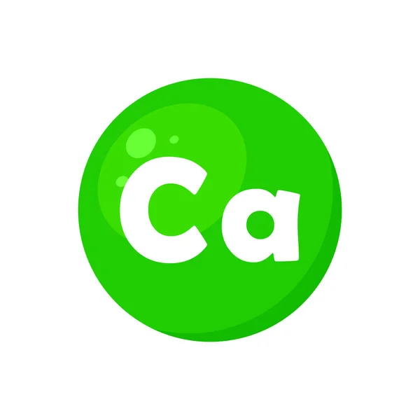Ca vitamini. Sağlık için temel besin ya da mineral. Vektör illüstrasyonu