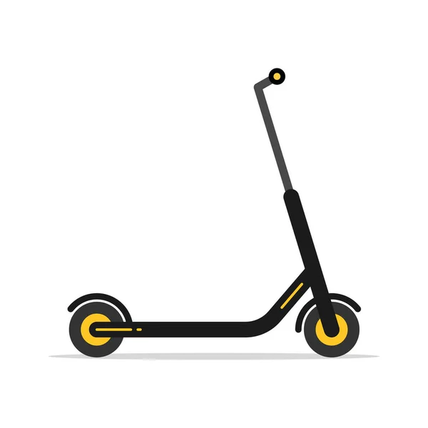 Elektrikli Scooter Scooter Tekmele Çevre Dostu Ulaşım Araçları Düz Stil — Stok Vektör