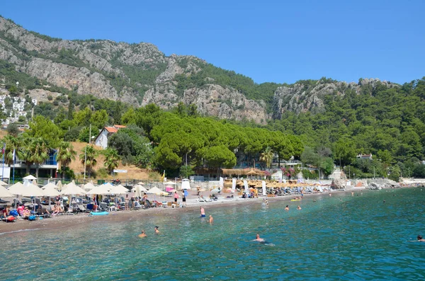 TURUNC, Marmaris, TURKEY - 28 Ağustos 2020: Sahil ve Gezinti