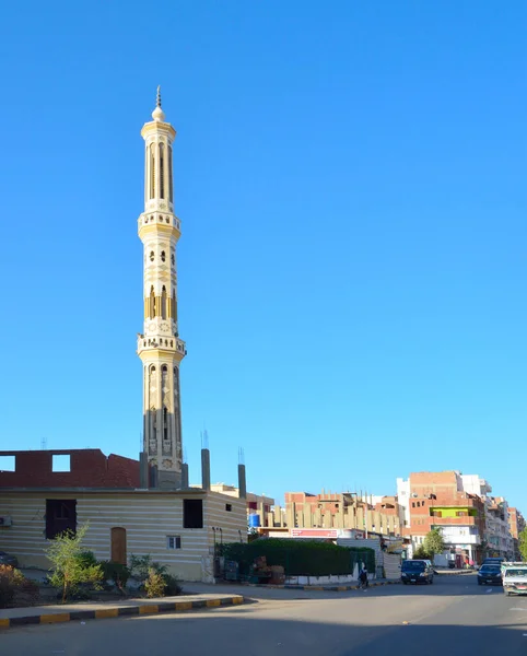 Safaga Ägypten Nov 2019 Straße Mit Islamischer Moschee — Stockfoto