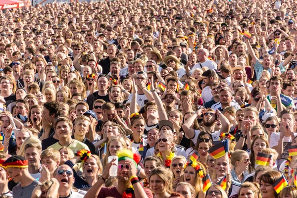 Kiel Germany Juni 2016 Pemandangan Publik Dari Pertandingan Sepak Bola — Stok Foto