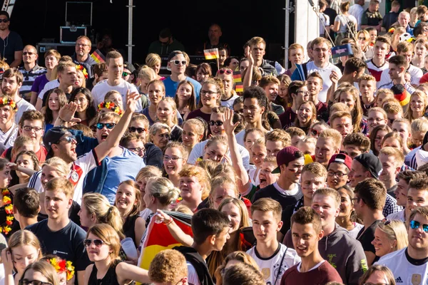 Kiel Tyskland Juni 2016 Public Viewing Football Match Nordirland Tyskland — Stockfoto