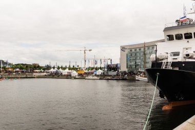 Kiel, Almanya - 19 Haziran 2016: Kieler Woche 2016 'nın ikinci gününün izleri