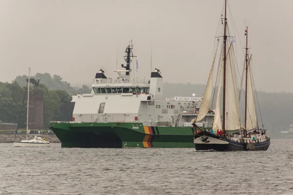 Kiel Deutschland 2016 Impressionen Von Der Großschiffparade Während Der Kiel — Stockfoto