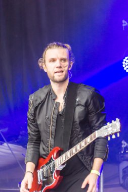 Kiel, Almanya - 24 Haziran 2016: Kieler Haftası 'nda Bando Frida Gold çalıyor