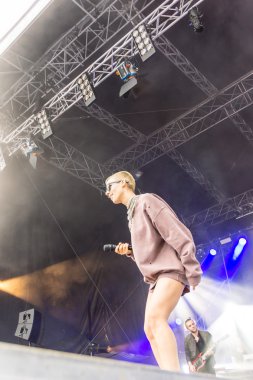 Kiel, Almanya - 24 Haziran 2016: Kieler Haftası 'nda Bando Frida Gold çalıyor