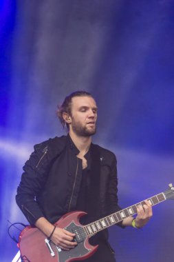 Kiel, Almanya - 24 Haziran 2016: Kieler Haftası 'nda Bando Frida Gold çalıyor