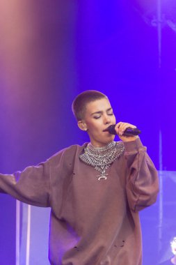 Kiel, Almanya - 24 Haziran 2016: Kieler Haftası 'nda Bando Frida Gold çalıyor