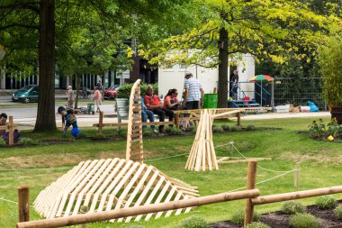 Kiel, Almanya - 23 Haziran 2016: Kieler Woche 2016 'nın Altıncı Günü İzlenimleri 