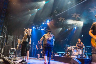 Kiel, Almanya - 23 Haziran 2016: Berlin Deutschrock Grubu 