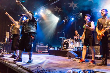 Kiel, Almanya - 23 Haziran 2016: Berlin Deutschrock Grubu 