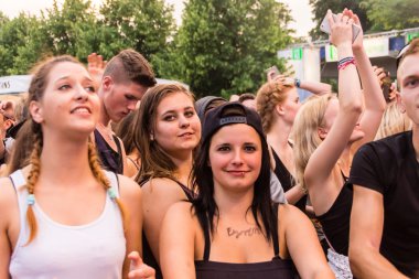 Kiel, Almanya - 23 Haziran 2016: Kieler Woche 2016 'nın altıncı gününde Ndr Stage' de 