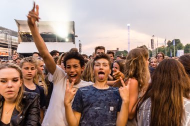 Kiel, Almanya - 23 Haziran 2016: Kieler Woche 2016 'nın altıncı gününde Ndr Stage' de 