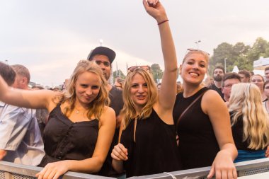 Kiel, Almanya - 23 Haziran 2016: Kieler Woche 2016 'nın altıncı gününde Ndr Stage' de 