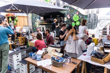 Kiel, Almanya - 22 Haziran 2016: Kieler Woche 2016 'nın Beşinci Günü' nün İzlenimleri