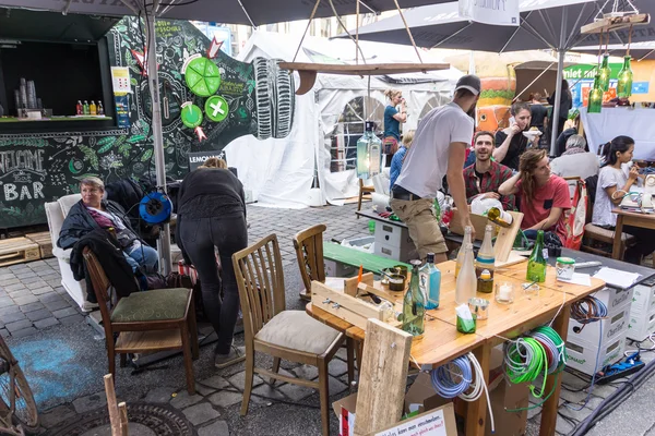 Kiel, Almanya - 22 Haziran 2016: Kieler Woche 2016 'nın Beşinci Günü' nün İzlenimleri