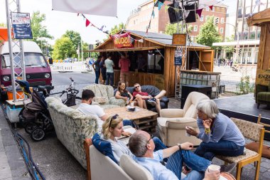 Kiel, Almanya - 22 Haziran 2016: Kieler Woche 2016 'nın Beşinci Günü' nün İzlenimleri