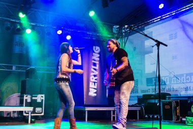 Kiel, Almanya - 22 Haziran 2016: The Band Nervling, Kieler Woche 2016 'nın beşinci gününde Netuse Stage' de sahne aldı 