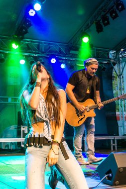 Kiel, Almanya - 22 Haziran 2016: The Band Nervling, Kieler Woche 2016 'nın beşinci gününde Netuse Stage' de sahne aldı 