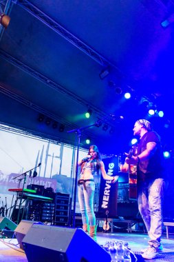 Kiel, Almanya - 22 Haziran 2016: The Band Nervling, Kieler Woche 2016 'nın beşinci gününde Netuse Stage' de sahne aldı 