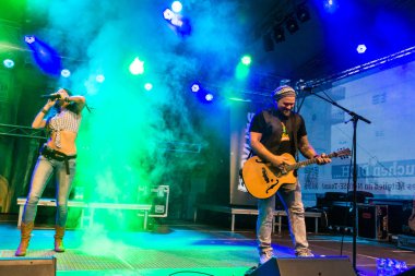 Kiel, Almanya - 22 Haziran 2016: The Band Nervling, Kieler Woche 2016 'nın beşinci gününde Netuse Stage' de sahne aldı 