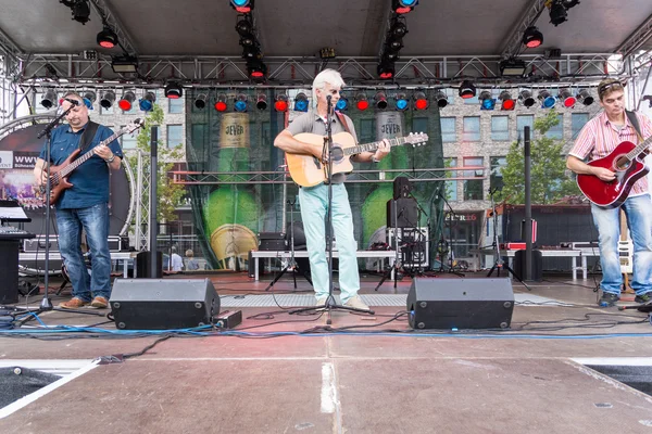 Kiel, Almanya - 22 Haziran 2016: Kieler Woche 2016 'nın beşinci gününde müzisyen 