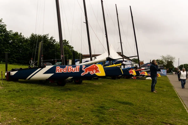 Kiel Німеччина Травня 2016 Підготовка Півфіналу Red Bull Foiling Generation — стокове фото