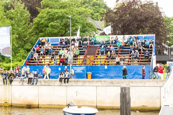 Kiel Niemcy Maja 2016 Wrażenia Finał Wyścigów Pływających Manewry Wywrócenie — Zdjęcie stockowe