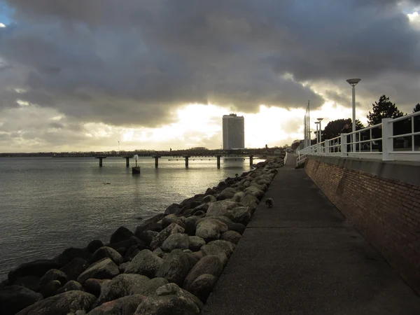 Beach Boardwalk Luebeck Travemuende — Φωτογραφία Αρχείου