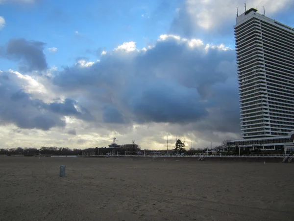 Paseo Marítimo Playa Luebeck Travemuende —  Fotos de Stock