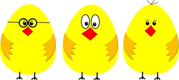 Yellow Easter chicken — Stock Photo, Image
