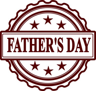 Babalar günü kahverengi yuvarlak grunge damgası