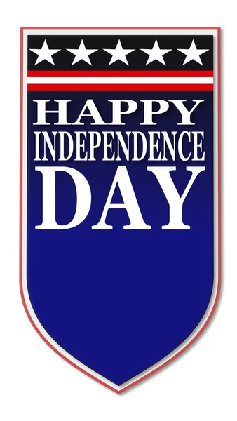 Banner del Día de la Independencia de Estados Unidos sobre fondo blanco — Foto de Stock