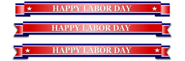 Feliz Dia do Trabalhador, bandeira azul com estrelas — Fotografia de Stock