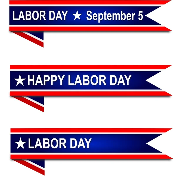 Happy Labor Day, blå banner med stjärnor — Stockfoto