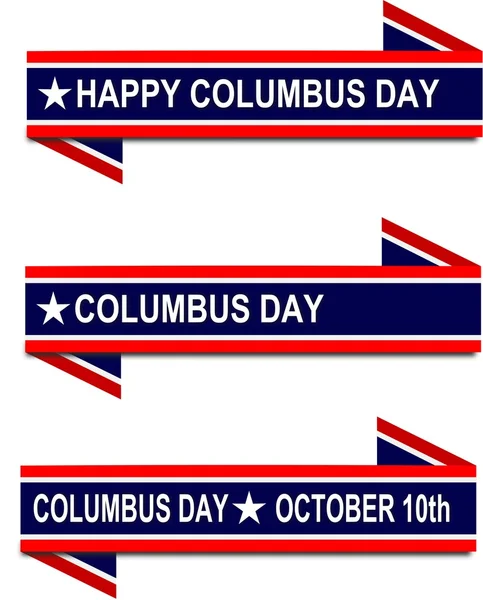 Happy Columbus Day Banner — Stock fotografie
