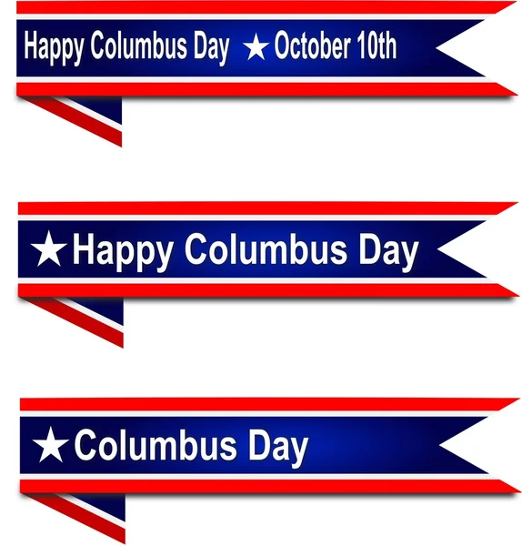 Happy Columbus Day Banner — Stockfoto