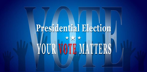 Election day. Election voting poster. Vote 2020 in USA, banner design. Political election campaign