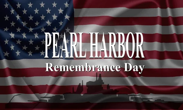 Pearl Harbor Remembrance Fondo Bandera — Foto de Stock