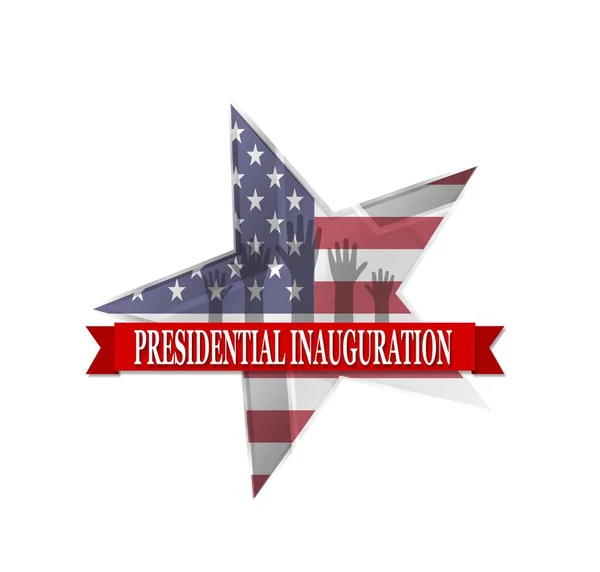 Presidential Inauguration Day Januar 2021 Vektorbanner Mit Usa Flagge — Stockvektor