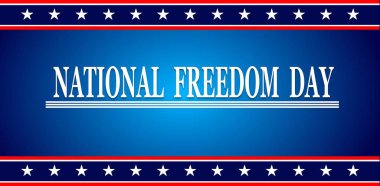 Ulusal Özgürlük Günü. 1 Şubat. Tatil konsepti. Arkaplan şablonu