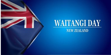 Yeni Zelanda Ulusal Günü (Yeni Zelanda Ulusal Günü) illüstrasyonunuz kutlu olsun. Tebrik kartı, poster ve afiş için uygun.