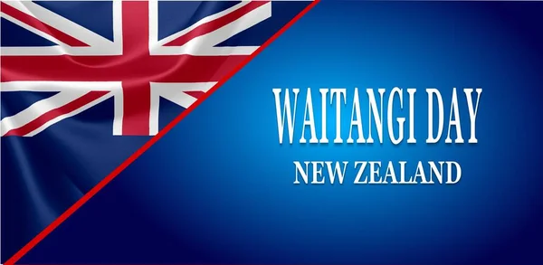 Joyeux Waitangi Day New Zealand National Day Illustration Convient Pour — Photo